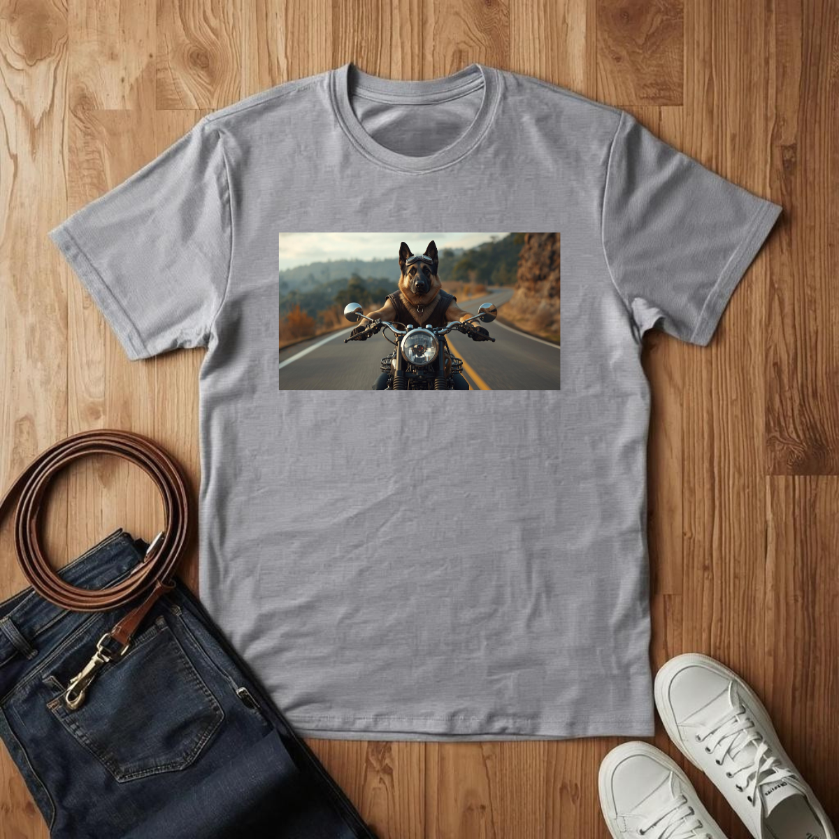 Biker Shepard- T-Shirt