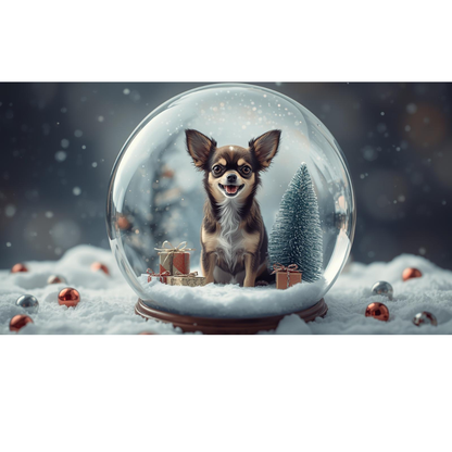 Chihuahua Snow Globe- T-Shirt
