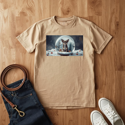 Chihuahua Snow Globe- T-Shirt
