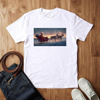 Golden Retriever Santa- T-Shirt