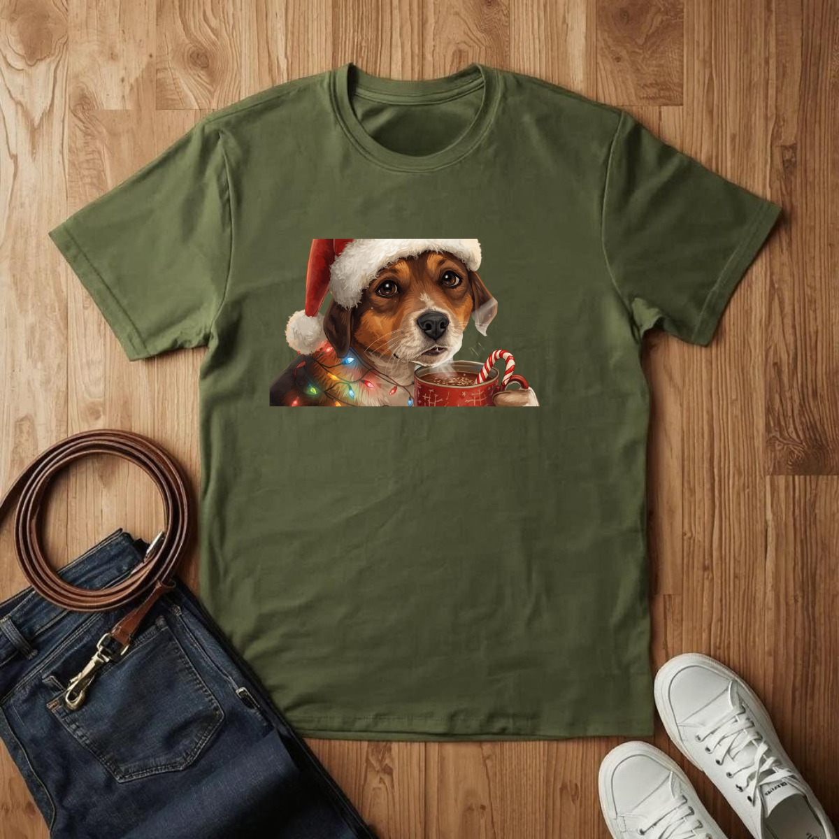 Christmas Pup- T-Shirt