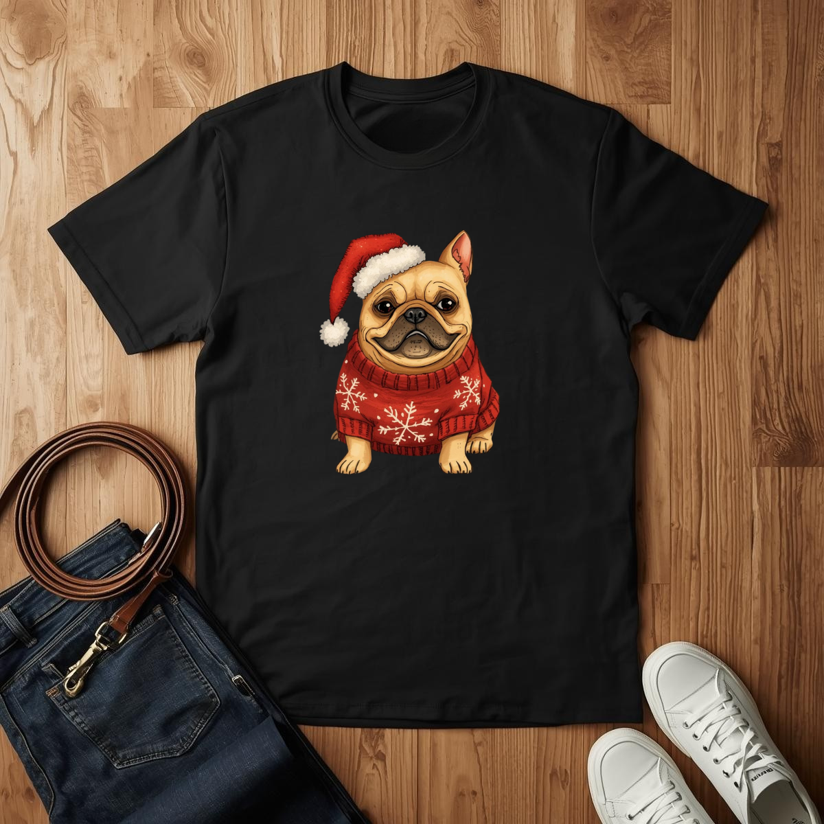 Frenchie Christmas- T-Shirt