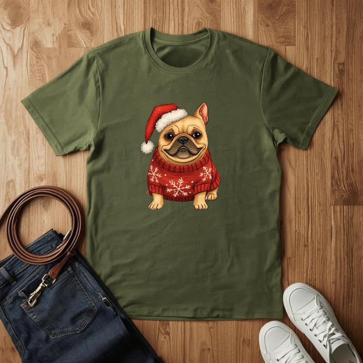 Frenchie Christmas- T-Shirt