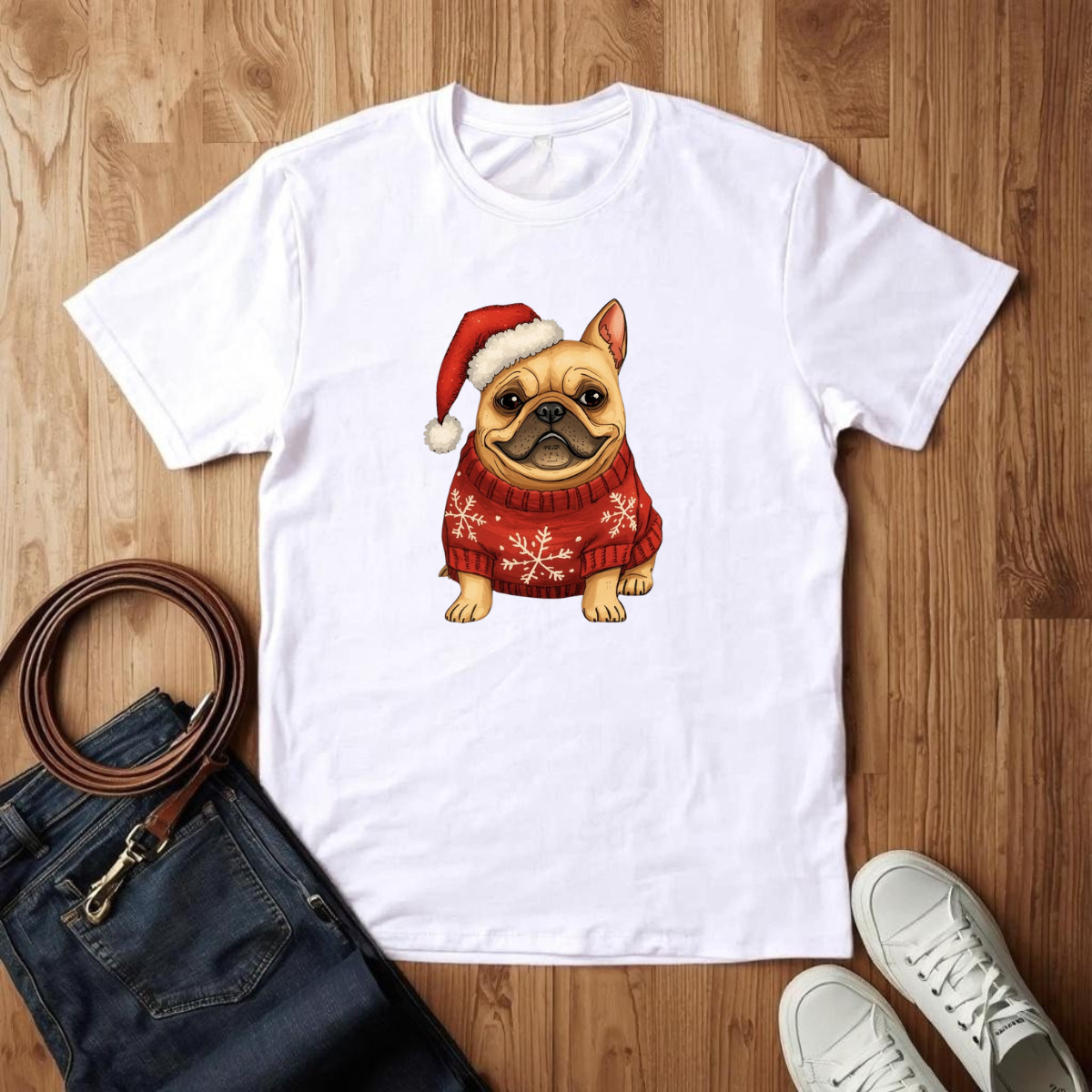 Frenchie Christmas- T-Shirt