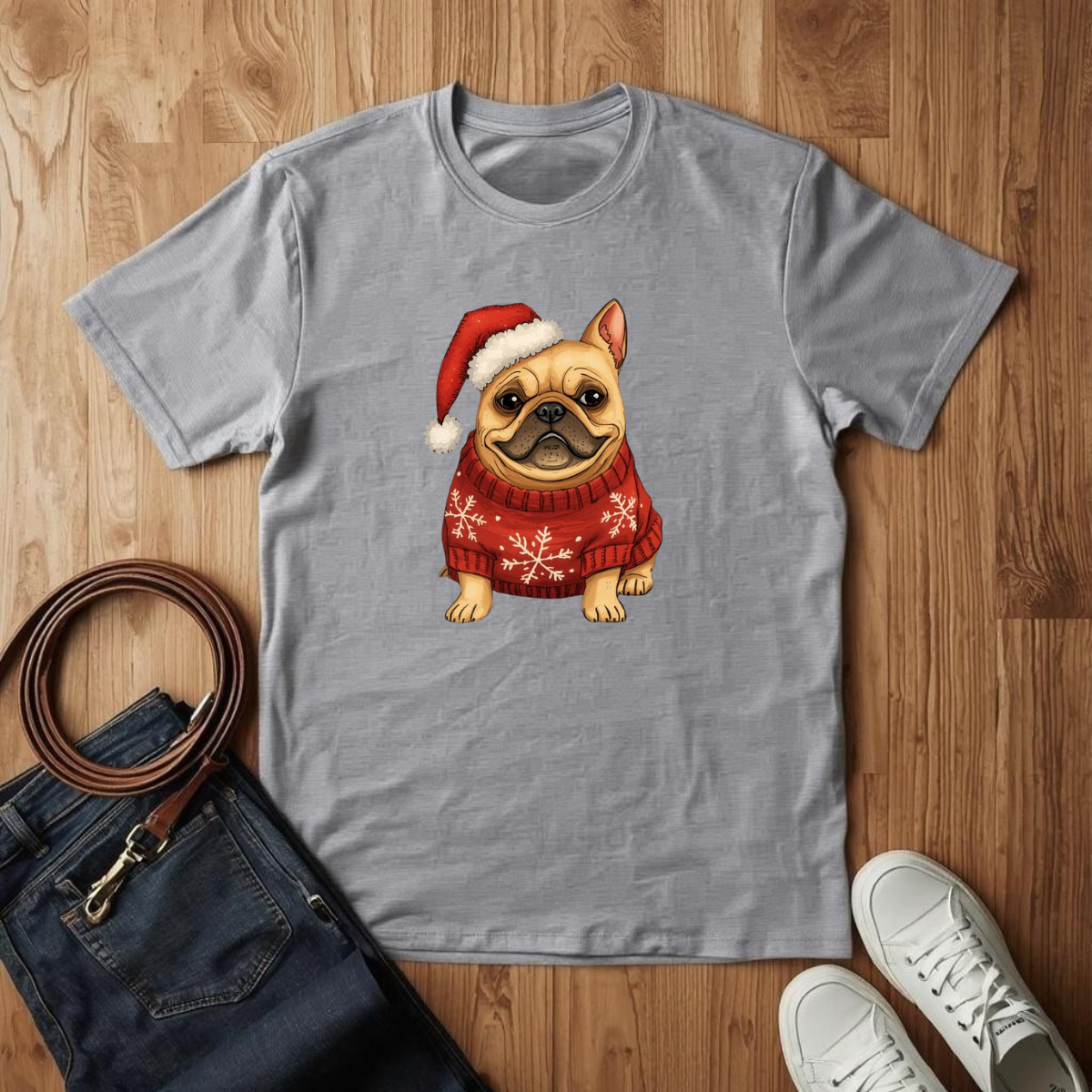 Frenchie Christmas- T-Shirt