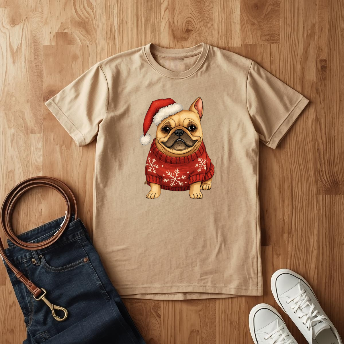Frenchie Christmas- T-Shirt