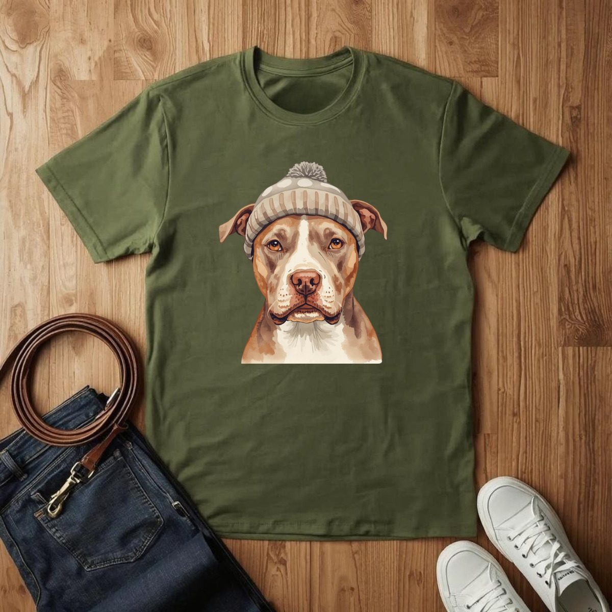 Pitbull Beanie- T-Shirt