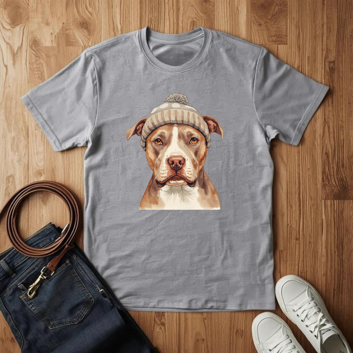 Pitbull Beanie- T-Shirt