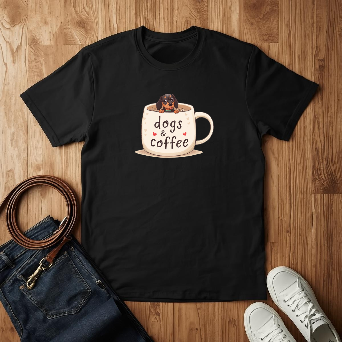 Dogs & Coffee - T-Shirt
