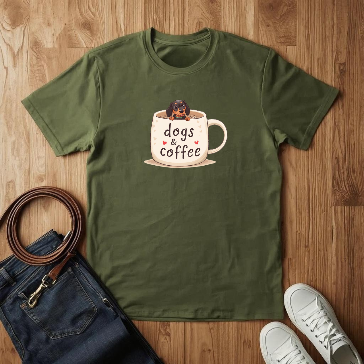 Dogs & Coffee - T-Shirt