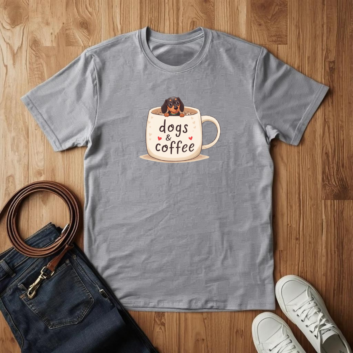 Dogs & Coffee - T-Shirt