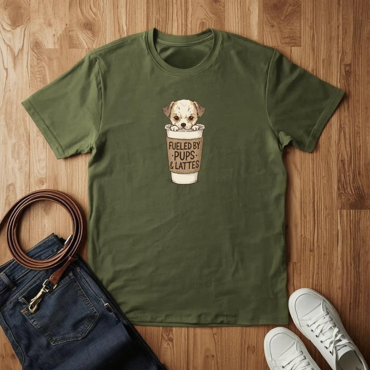 Pups & Lattes - T-Shirt
