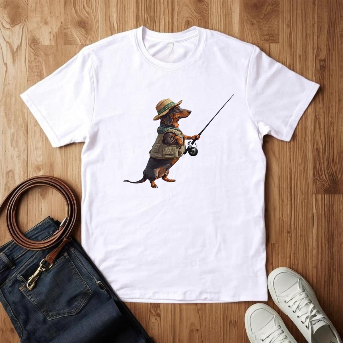 Gone Fishing Dachshund - T-Shirt