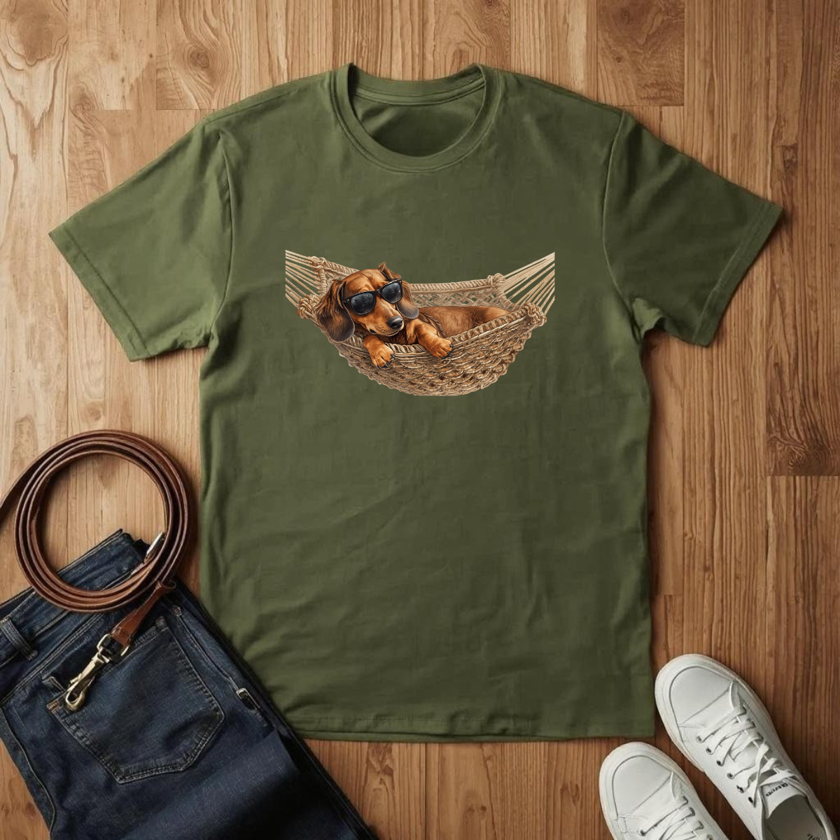 Dachshund Hammock- T-Shirt