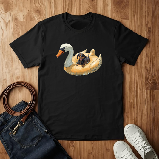 Dachshund Pool Time- T-Shirt