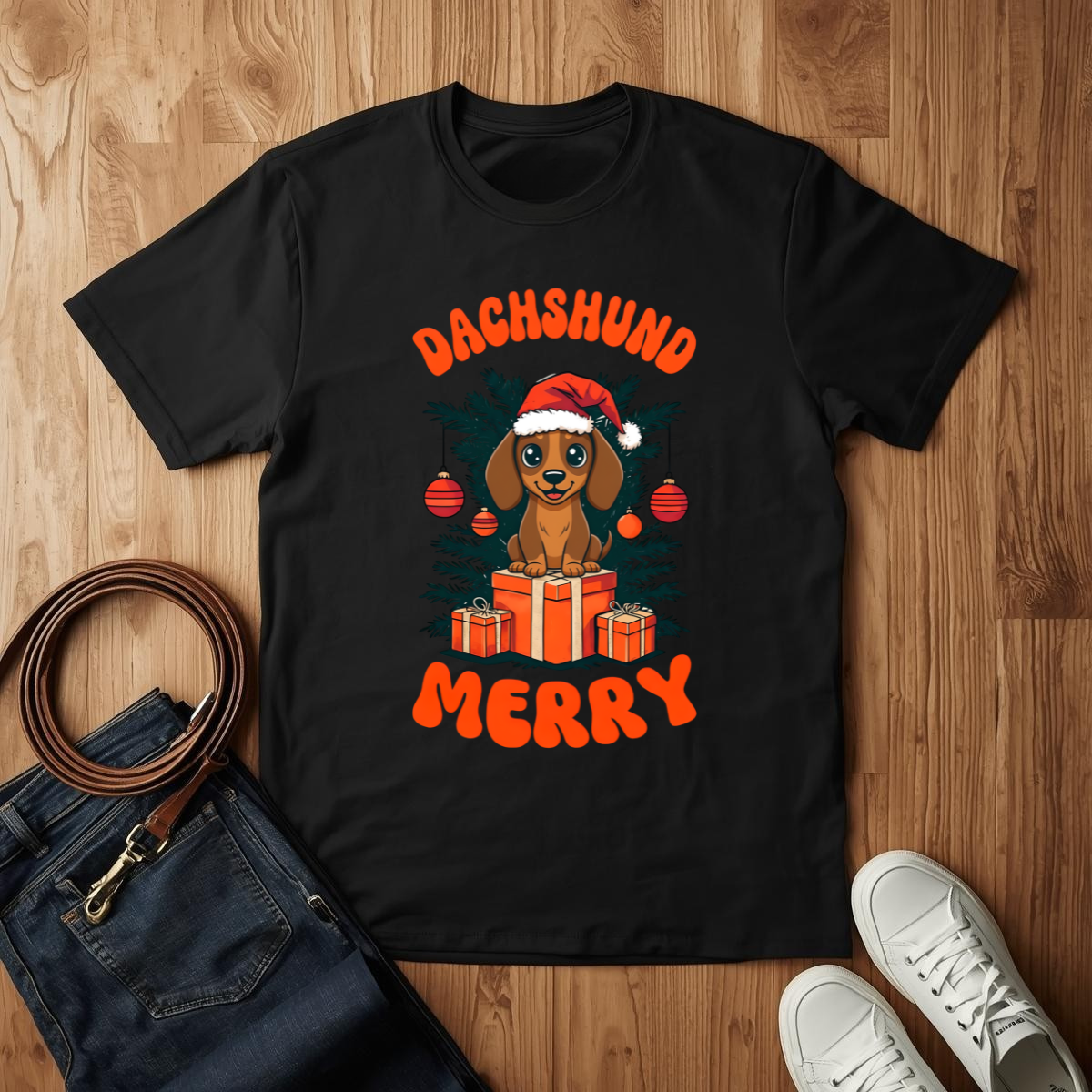 Dachshund Merry- T-Shirt