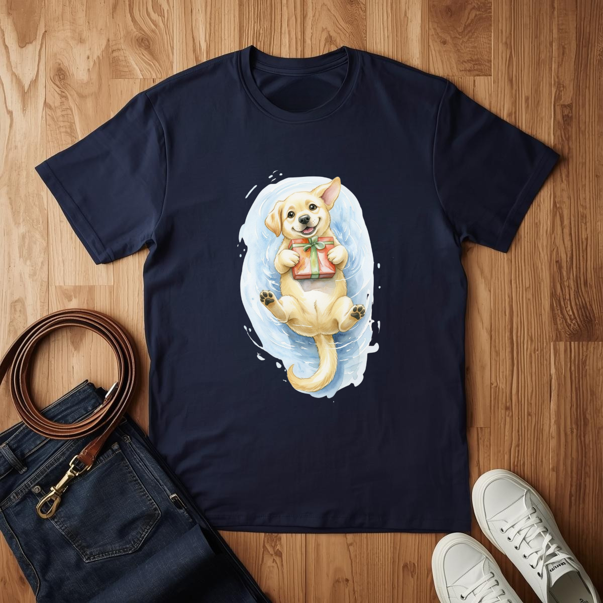 Lab Puppy Present- T-Shirt
