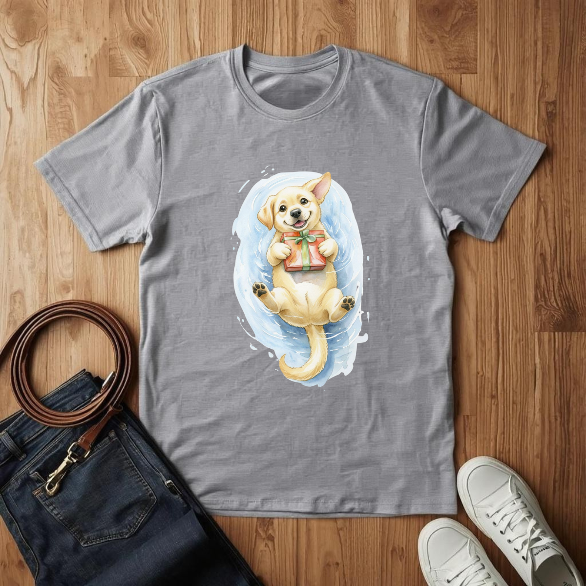 Lab Puppy Present- T-Shirt