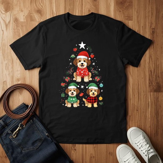 Doggy Christmas Tree- T-Shirt