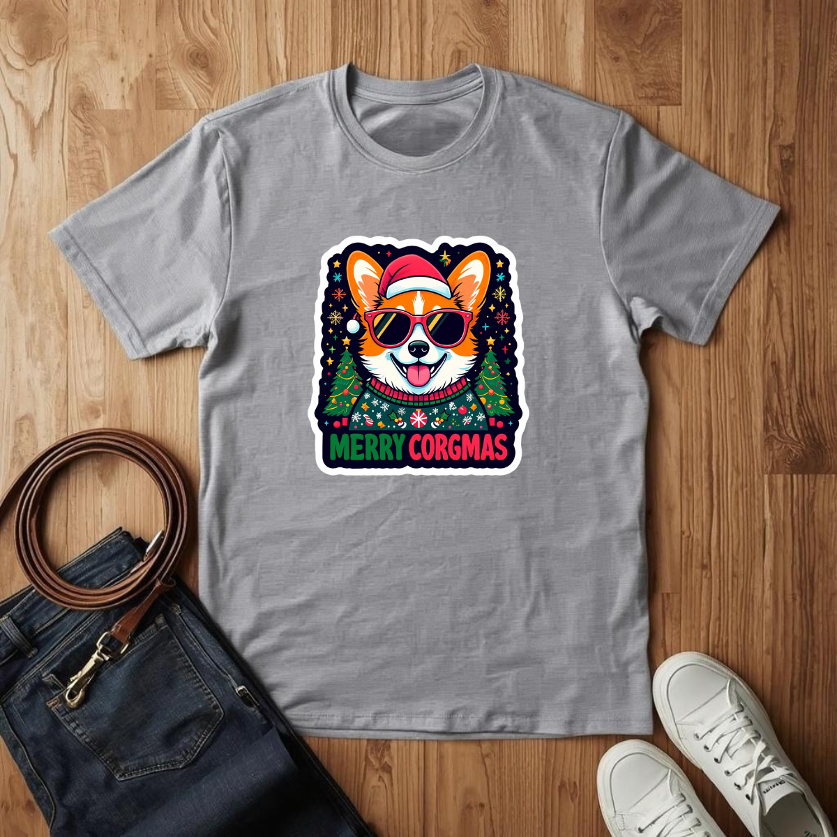 Merry Corgmas- T-Shirt