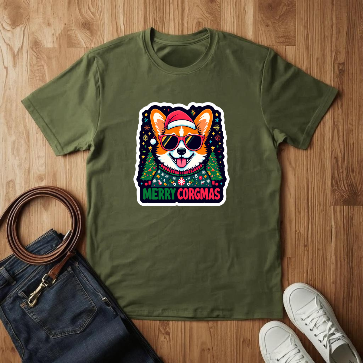 Merry Corgmas- T-Shirt