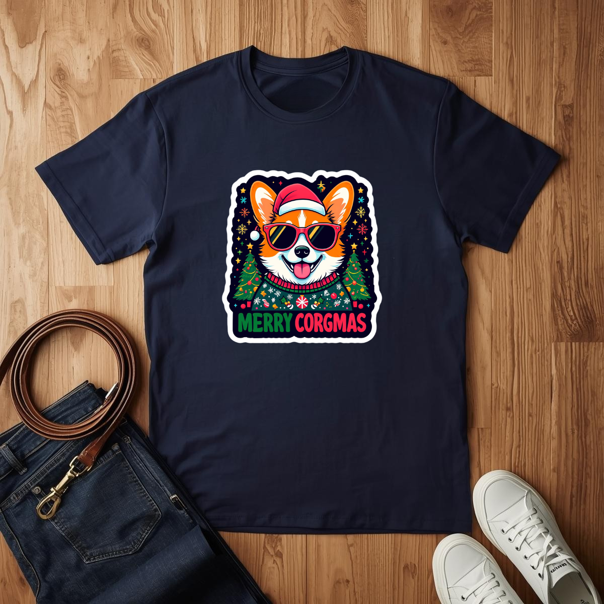 Merry Corgmas- T-Shirt