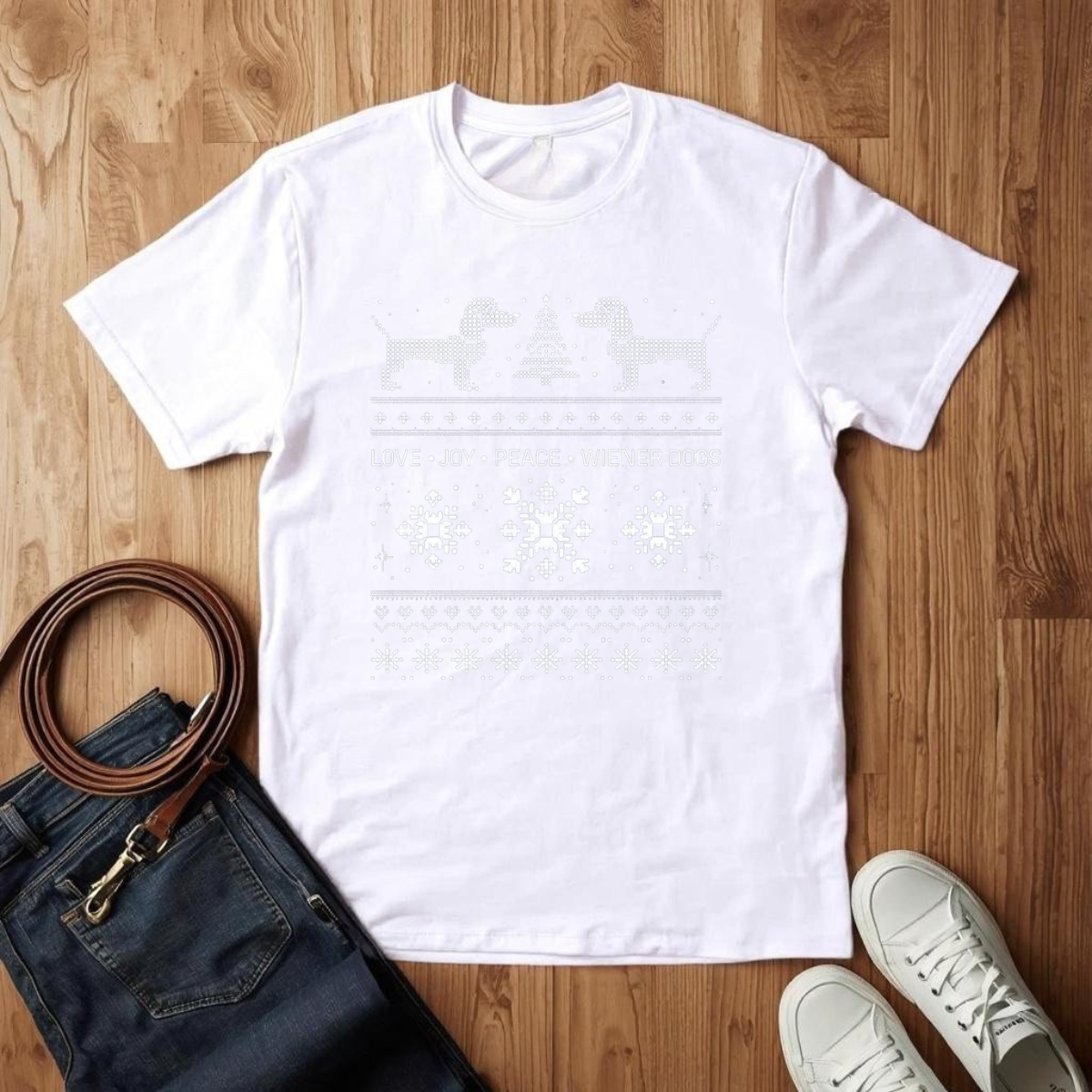 Wiener Dog Christmas- T-Shirt