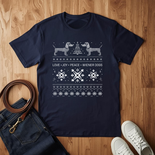 Wiener Dog Christmas- T-Shirt