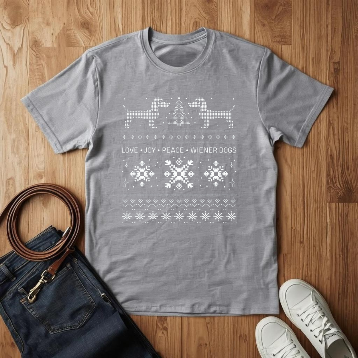 Wiener Dog Christmas- T-Shirt