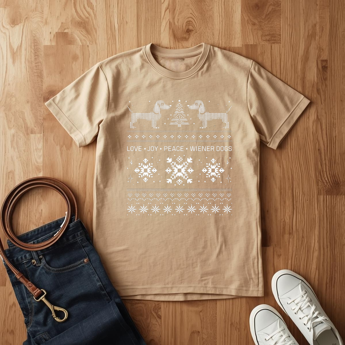 Wiener Dog Christmas- T-Shirt