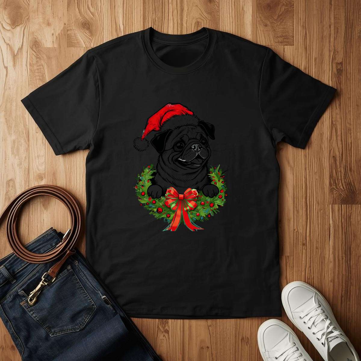 A Pug Christmas- T-Shirt