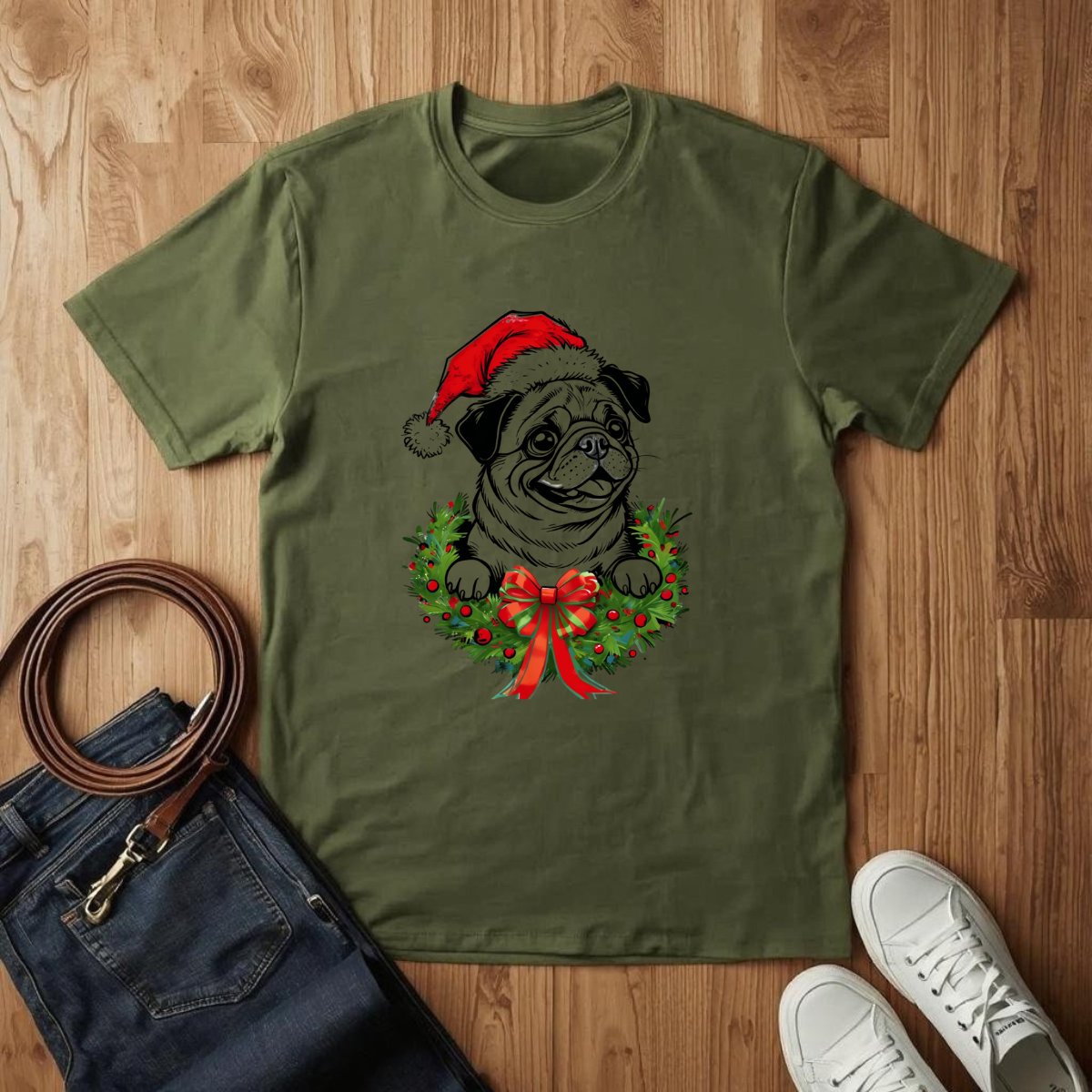 A Pug Christmas- T-Shirt