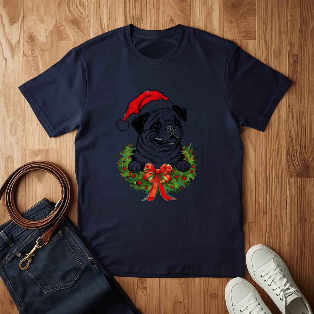 A Pug Christmas- T-Shirt