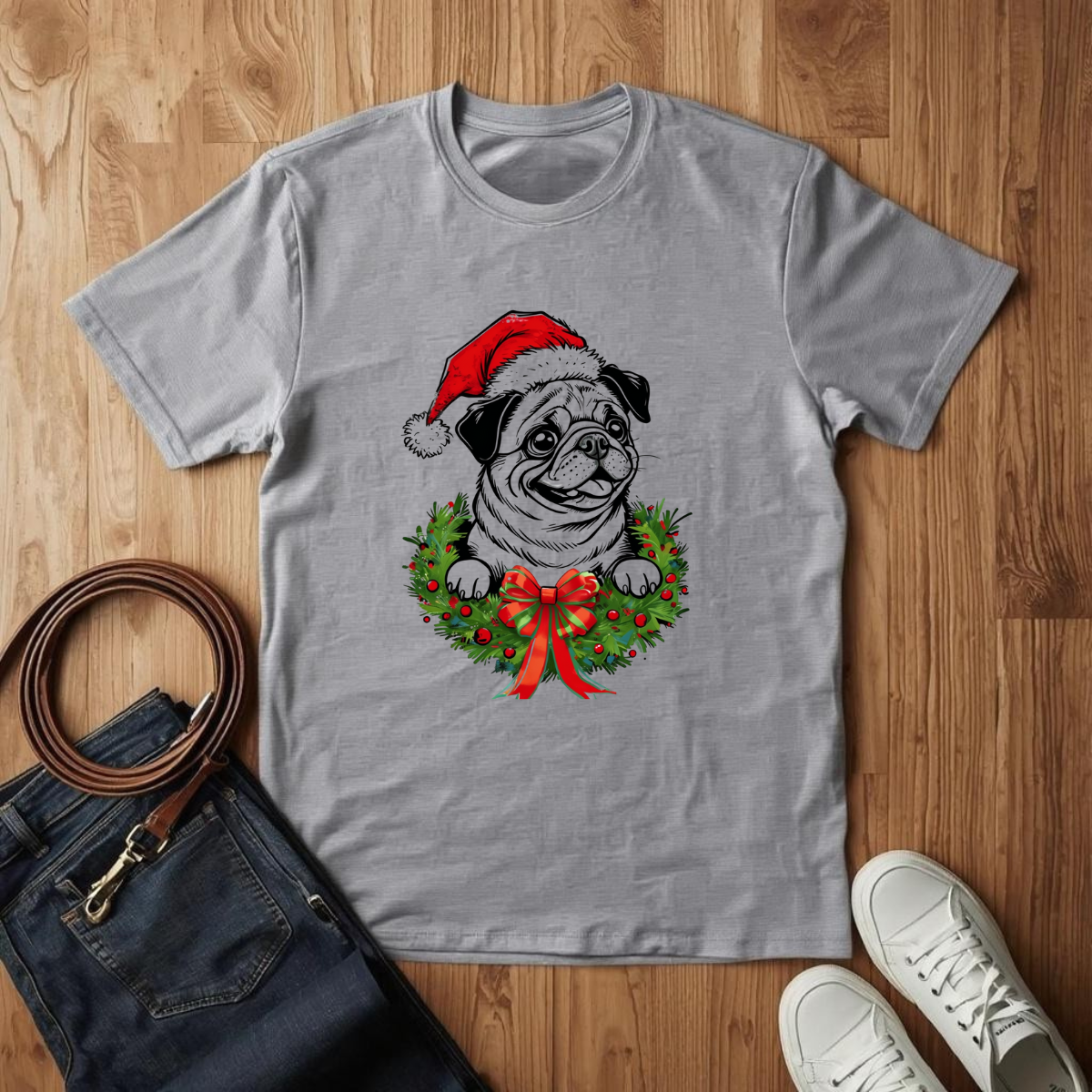 A Pug Christmas- T-Shirt