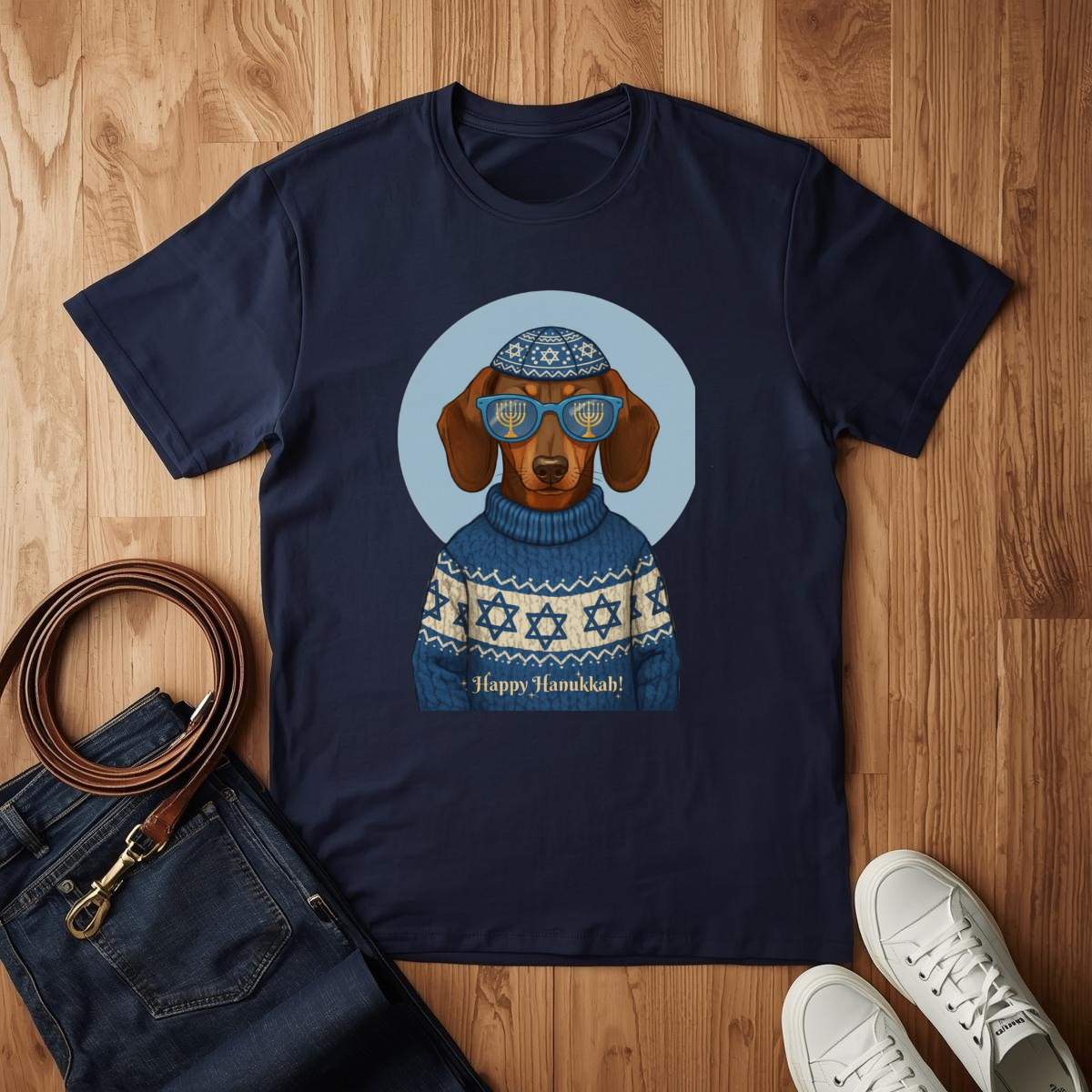 Dachshund Hanukkah- T-Shirt
