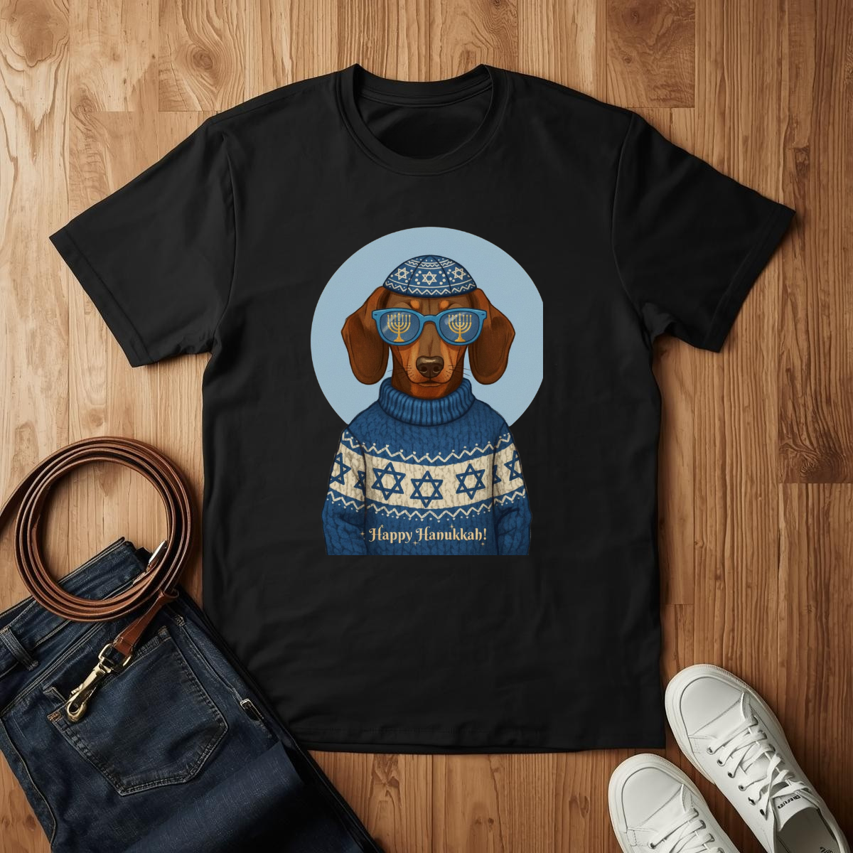 Dachshund Hanukkah- T-Shirt