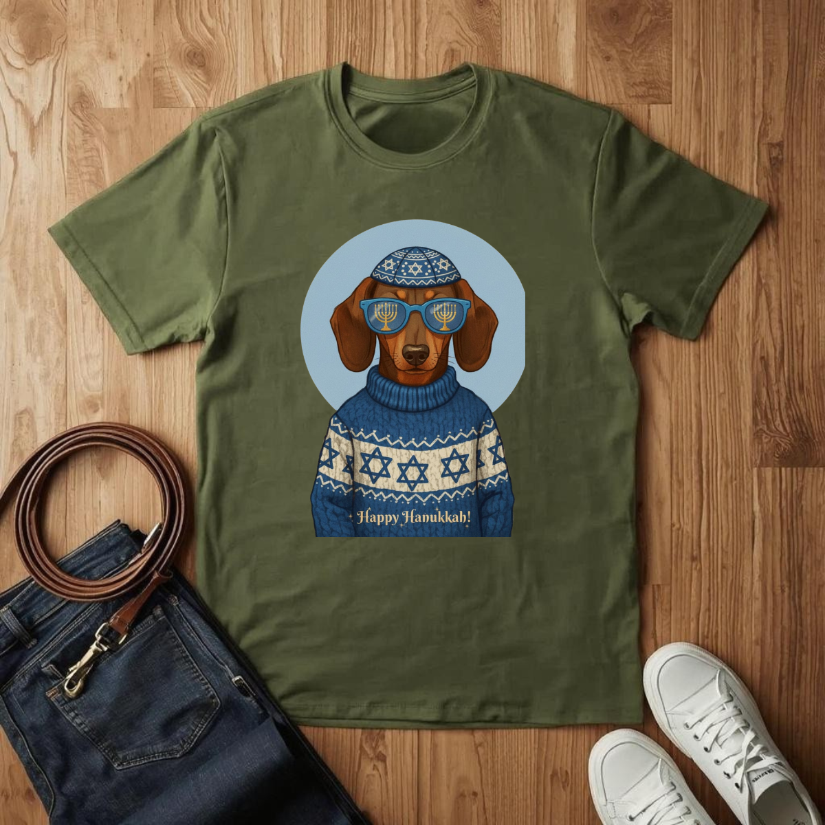 Dachshund Hanukkah- T-Shirt