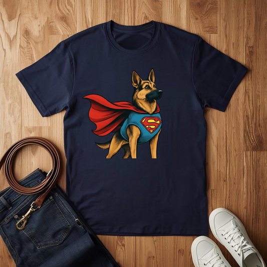 Superman German Shepard- T-Shirt