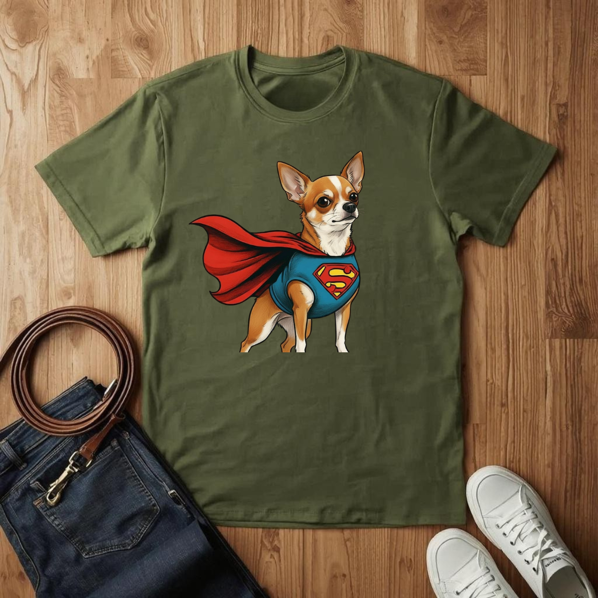 Superman Chihuahua- T-Shirt