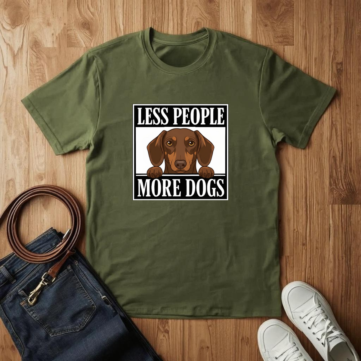 Less People More Dogs- T-Shirt