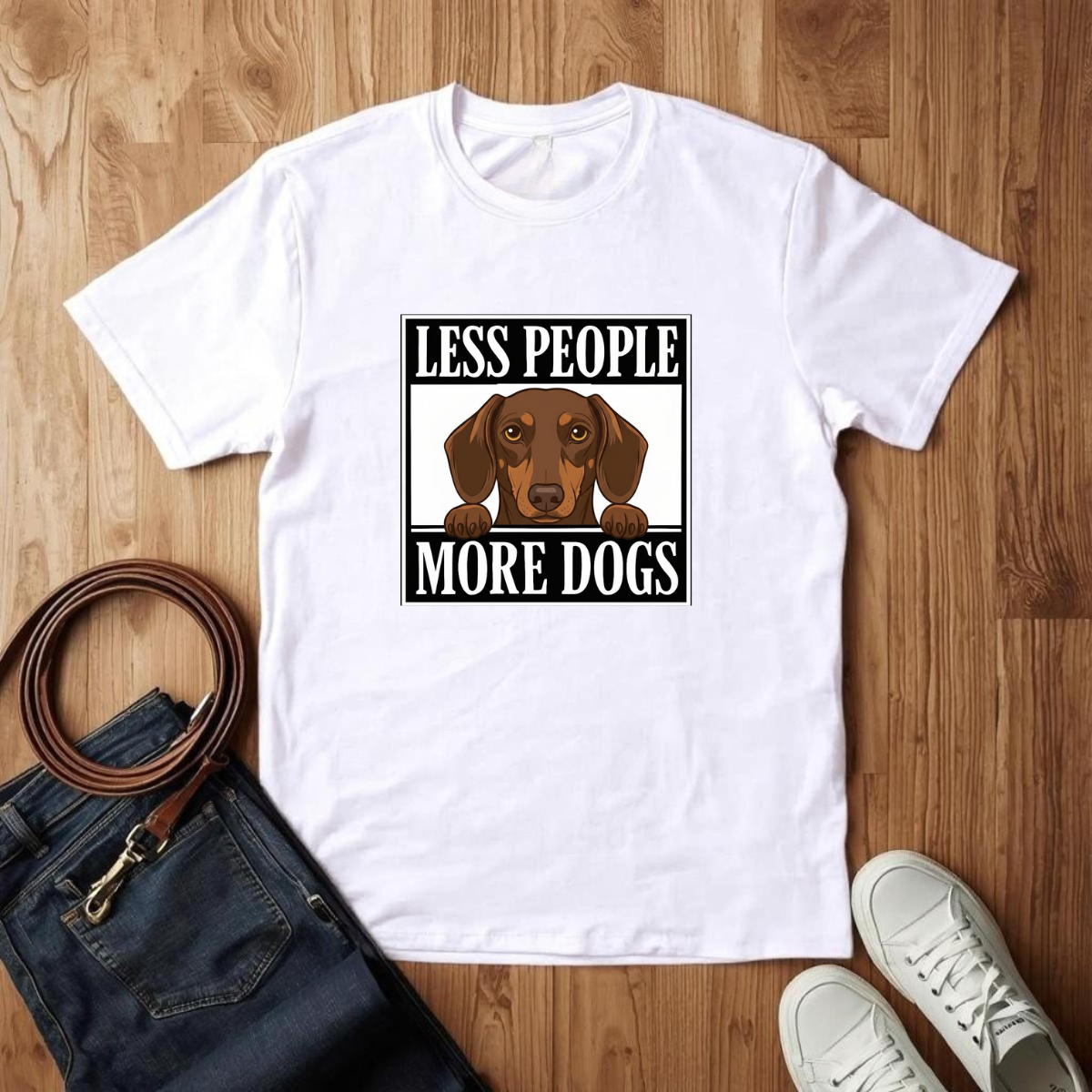 Less People More Dogs- T-Shirt