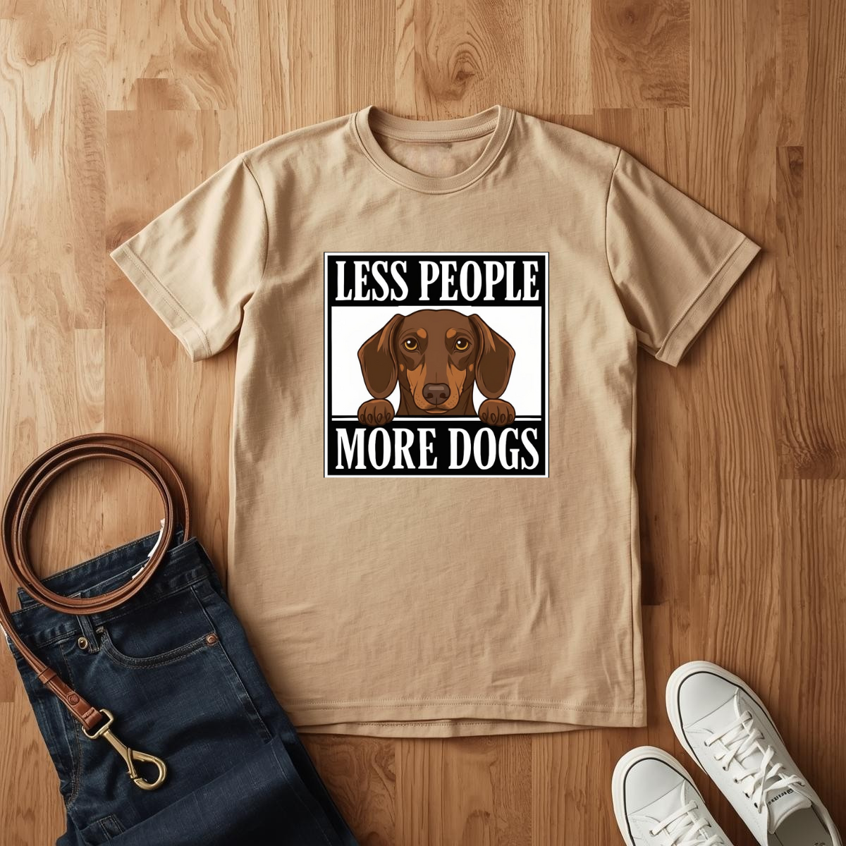 Less People More Dogs- T-Shirt