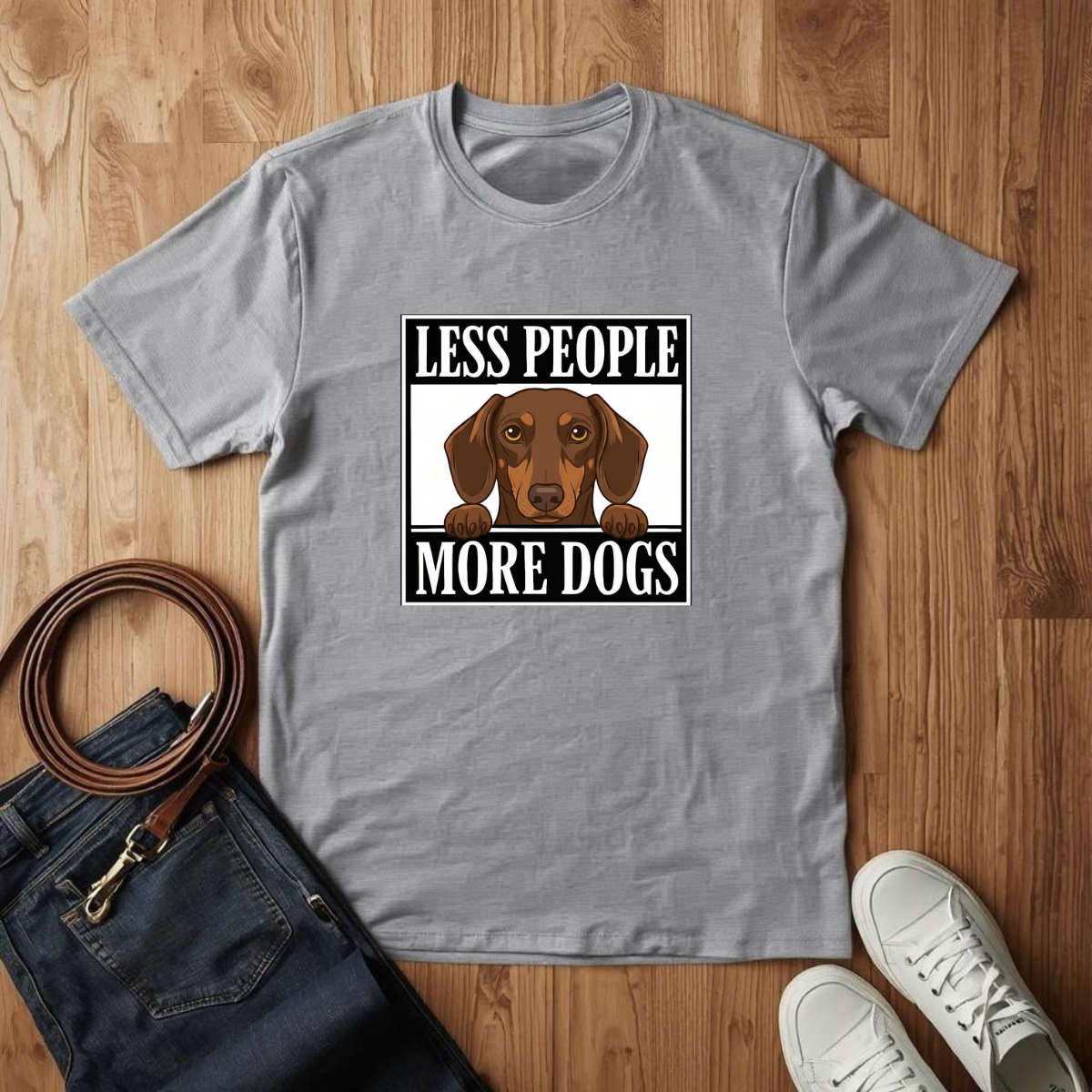 Less People More Dogs- T-Shirt