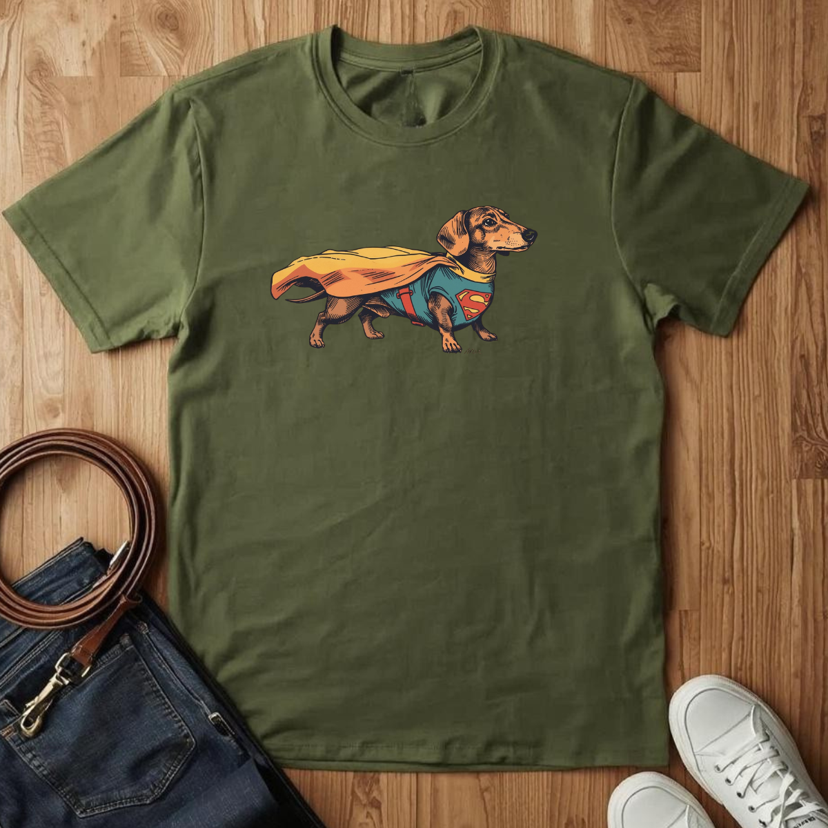 Dachshund Superman - T-Shirt