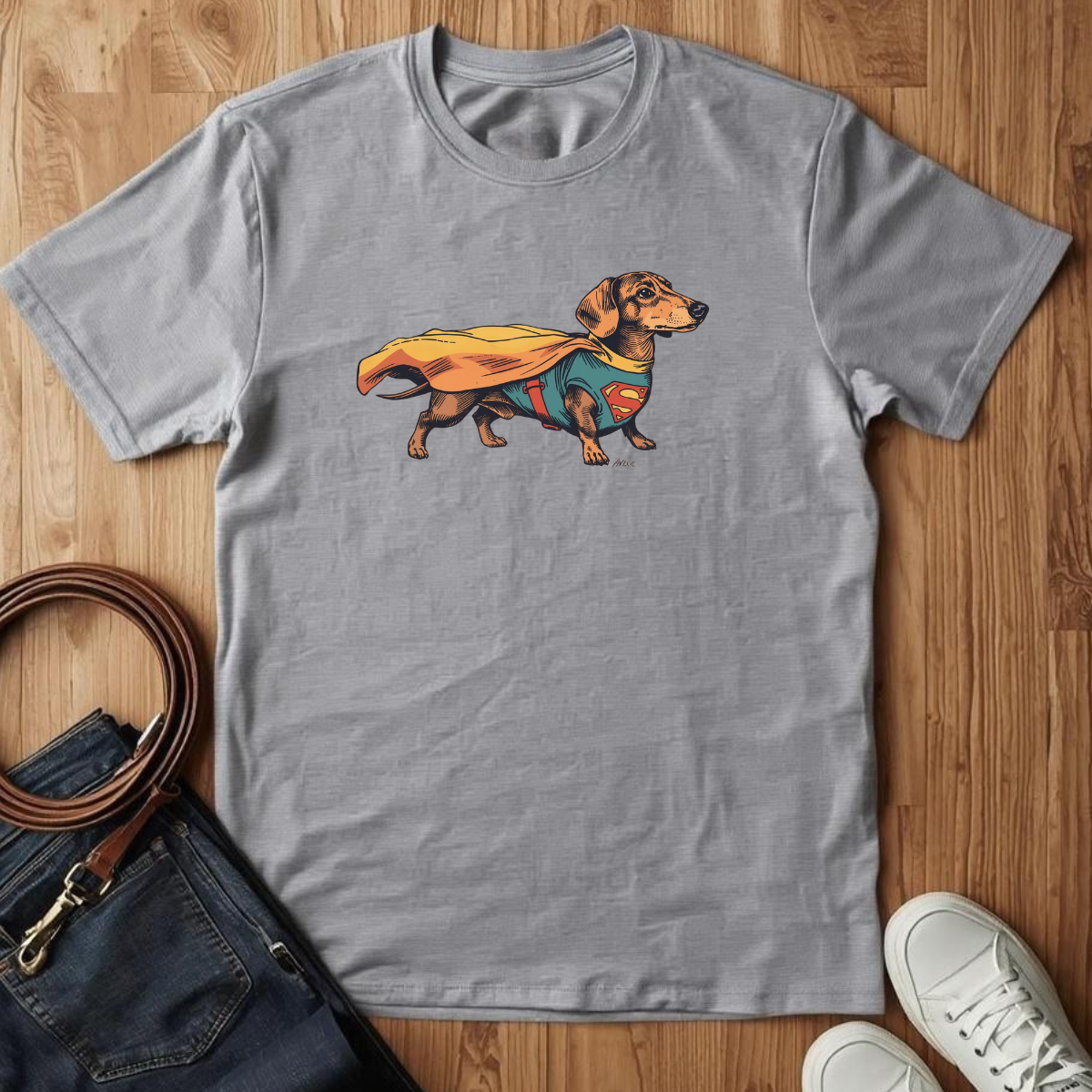 Dachshund Superman - T-Shirt