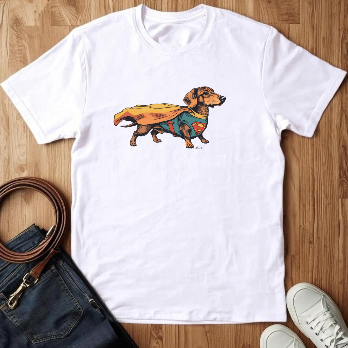 Dachshund Superman - T-Shirt