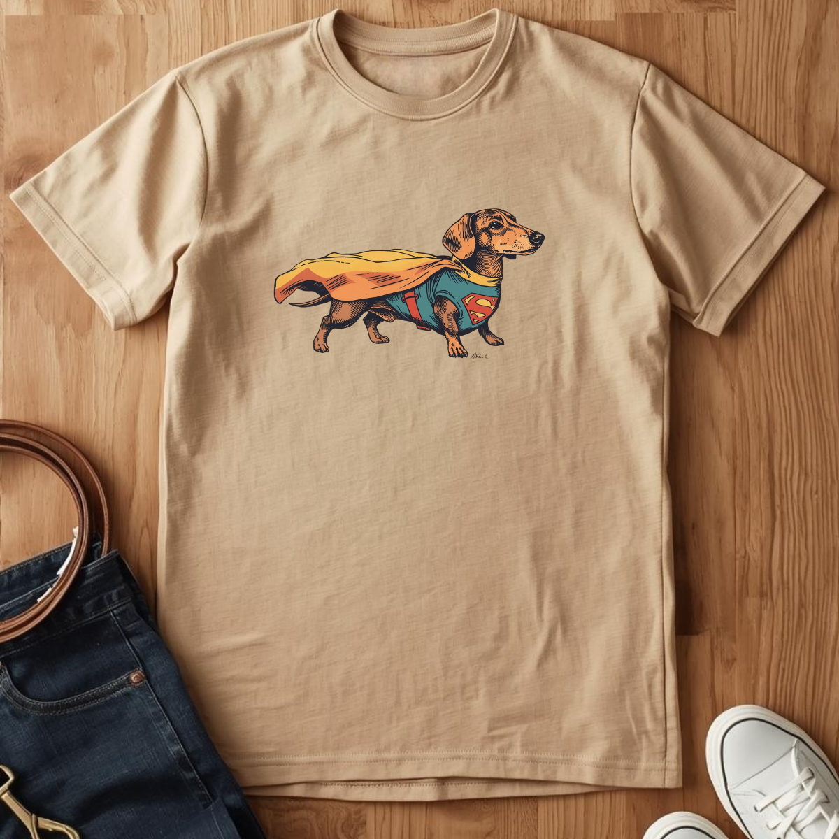 Dachshund Superman - T-Shirt