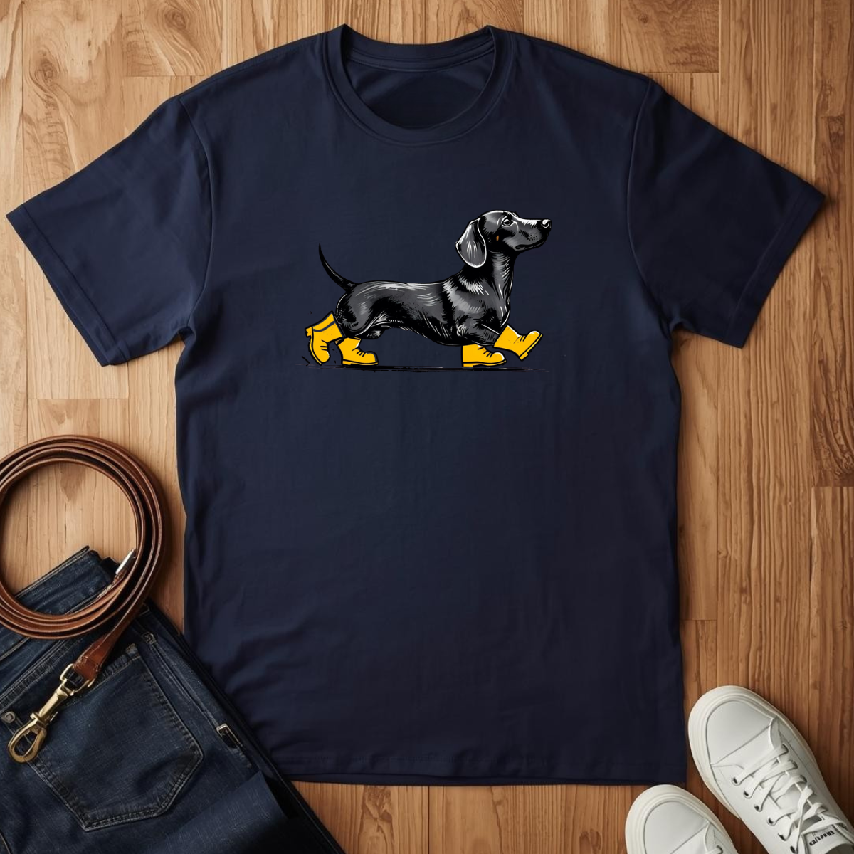 Rainy Day Dachshund- T-Shirt