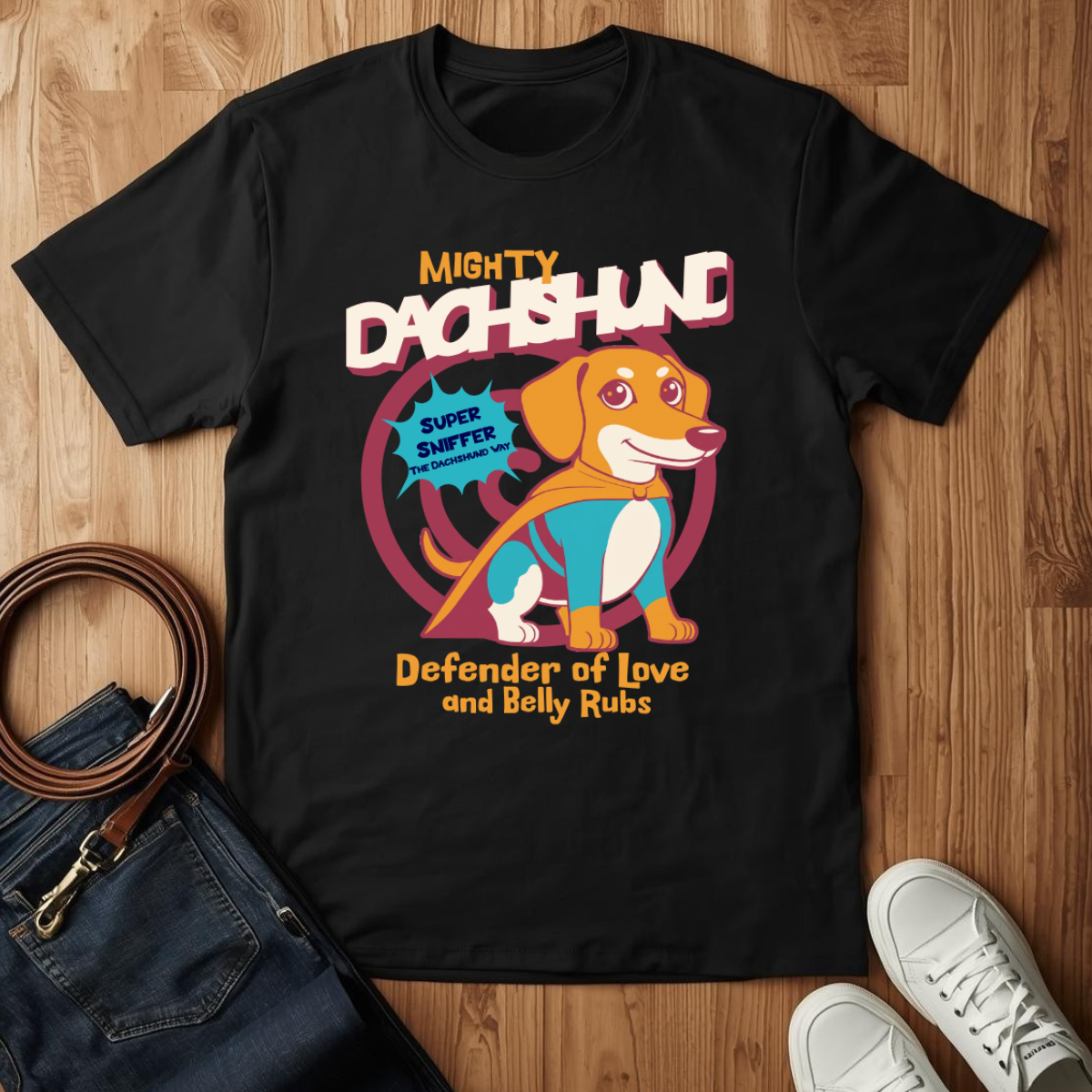 Mighty Dachshund- T-Shirt