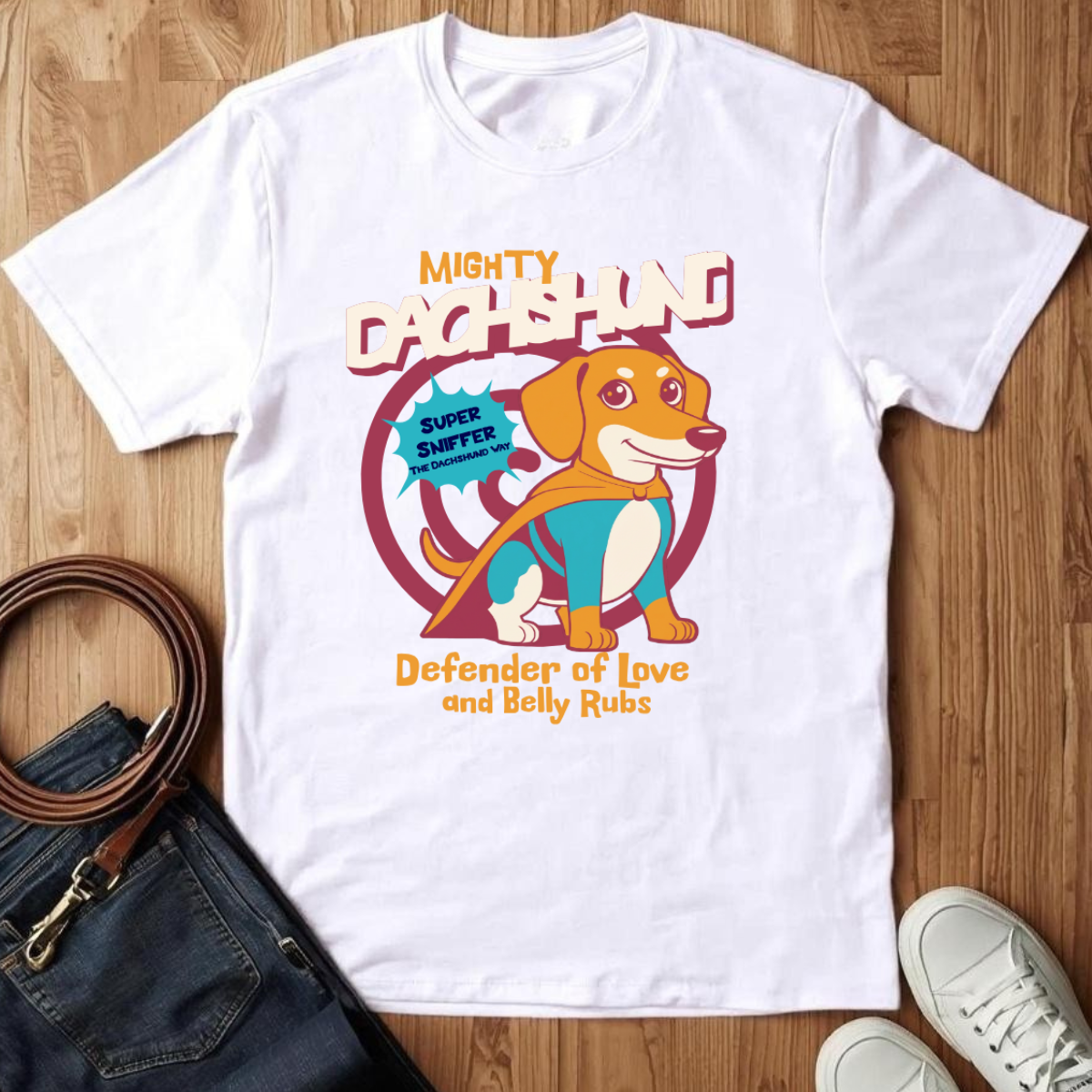 Mighty Dachshund- T-Shirt